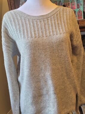 Cynthia Rowley Neutral Crewneck Sweater in Oatmeal